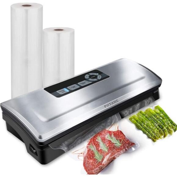 Potane Vacuum Sealer Machine 85kPa Pro Vacuum Food Sealer (Silver)